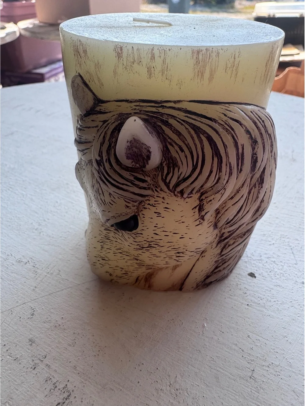 Cracker Barrel Horse Head Pillar Candle 6” Equestrian Western Decor Unused